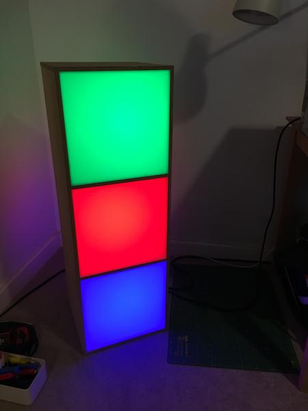 The first RGB test of a stack.